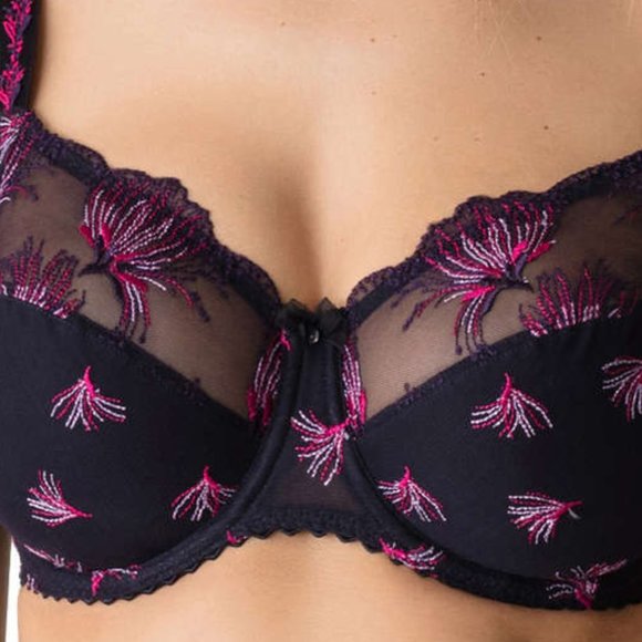 New Prima Donna Fireworks Full Cup Bra Size 40F Blue & Red - Picture 2 of 4